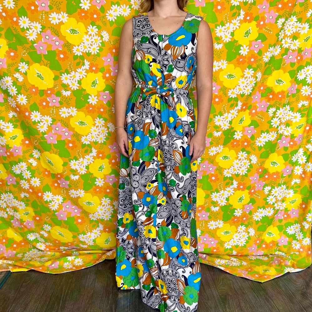 Vintage 60s house lounge dress size small